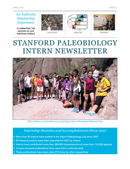 Stanford Paleobiology Intern Newsletter