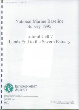 National Marine Baseline Survey 1995 Littoral Cell 7 Lands End To