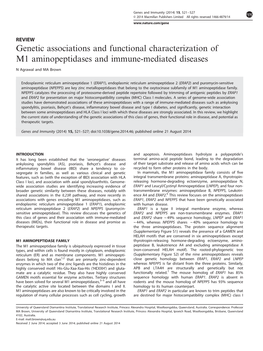 Genetic Associations and Functional Characterization of M1 Aminopeptidases and Immune-Mediated Diseases