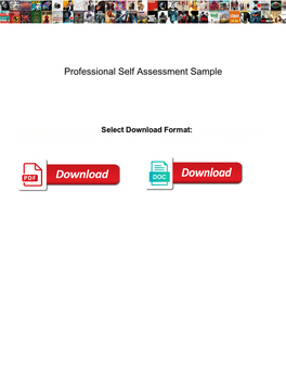 Professional Self Assessment Sample