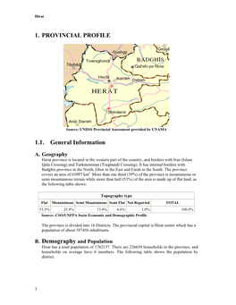 1. PROVINCIAL PROFILE 1.1. General Information