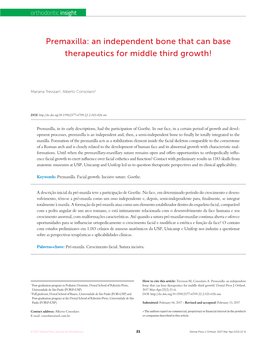 Premaxilla: an Independent Bone That Can Base Therapeutics for Middle Third Growth!