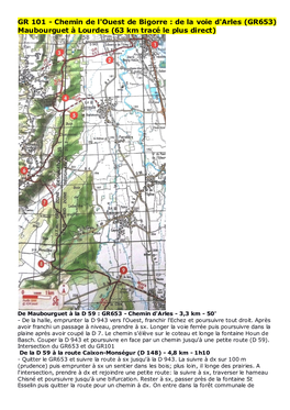 Maubourguet À Lourdes (63 Km Tracé Le Plus Direct)