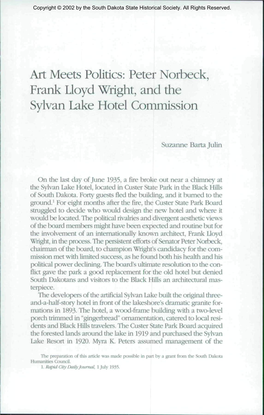 Peter Norbeck, Frank Lloyd Wright, and the Sylvan Lake Hotel Commission