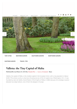 Valletta: the Tiny Capital of Malta Published/Revised March 25, 2016 by Claudia Flisi — Leave a Comment Share
