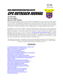 USAF Counterproliferation Center CPC Outreach Journal #128