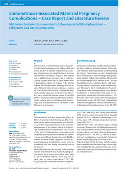 Endometriosis-Associated Maternal Pregnancy Complications – Case