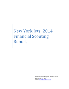 New York Jets: 2014 Financial Scouting Report