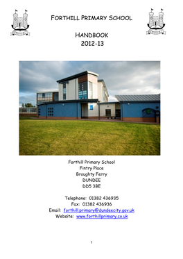 Forthill Primary School Handbook 2012-13