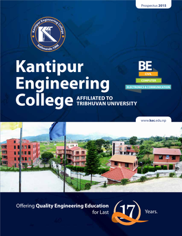 Kantipur Engineering College a Truly Premier Engineering College