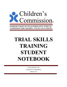 Trial Skills Training Student Notebook