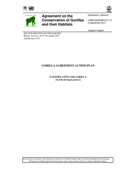 Agreement on the Conservation of Gorillas and Their Habitats