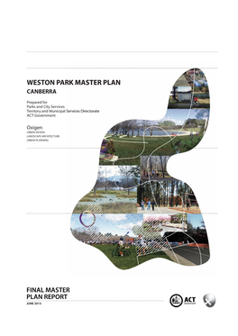 Weston Park Master Plan Canberra