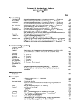 Amtsblatt Für Den Landkreis Harburg Jahresregister 2004 Nr. 1 – 50