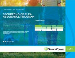 Securechoice Flea Assurance Program Sheet