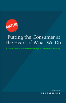 Putting the Consumer at the Heart of What We Do