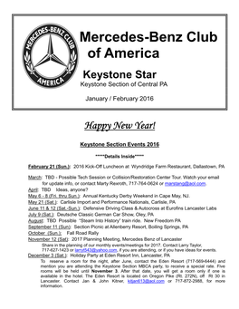 Mercedes-Benz Club of America Keystone Star