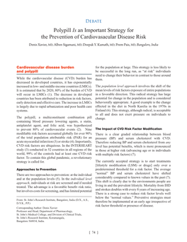 Polypill Is an Important Strategy for the Prevention of Cardiovasacular Disease Risk