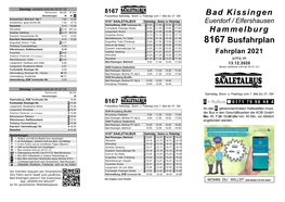 Bad Kissingen Hammelburg 8167 Busfahrplan