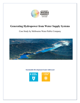 Generating Hydropower from Water Supply Systems