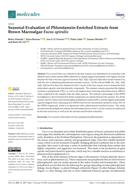 Seasonal Evaluation of Phlorotannin-Enriched Extracts from Brown Macroalgae Fucus Spiralis