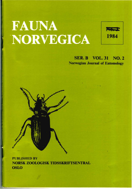 __•B VOL 31 NO. 2 NOI'wellnu Journal of Entomololy