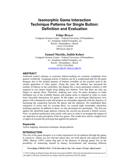 Digra Conference Publication Format