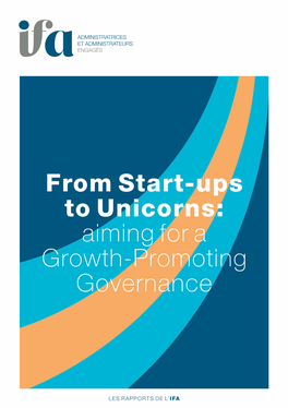 From Start-Ups to Unicorns: Aiming for a Growth-Promoting Governance