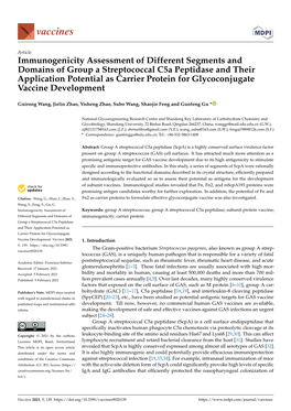 Immunogenicity Assessment of Different Segments and Domains Of