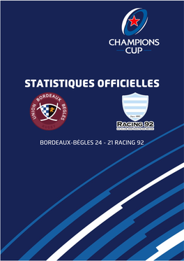 Statistiques Officielles Du Match