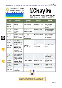 L'chayim Nov-Dec 2017Webedit