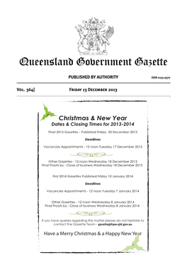 Queensland Government Gazette