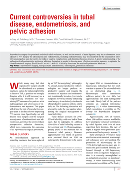 Current Controversies in Tubal Disease, Endometriosis, and Pelvic Adhesion