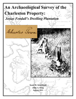An Archaeological Survey of the Charleston Property: Josiah