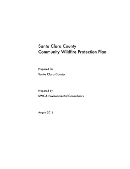 Santa Clara County Community Wildfire Protection Plan