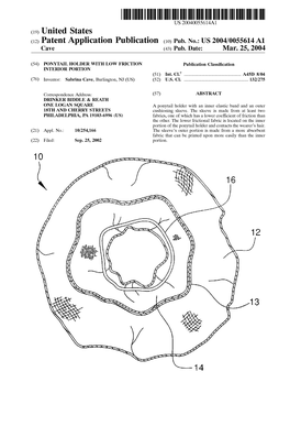 Patent Application Publication (10) Pub. No.: US 2004/0055614 A1 Cave (43) Pub