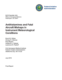 Antihistamines and Fatal Aircraft Mishaps in Instrument Meteorological Conditions