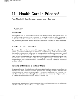 11 Health Care in Prisons*