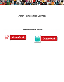 Aaron Harrison Nba Contract