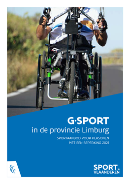 G-Sportbrochure Provincie Limburg 2021.Pdf