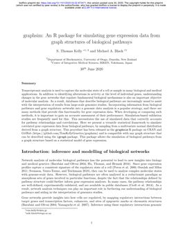 An R Package for Simulating Gene Expression Data from Graph Structures of Biological Pathways