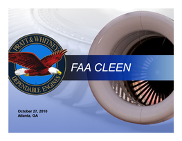 Pratt & Whitney CLEEN Technologies Briefing