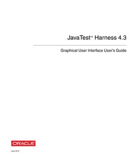 Javatest™ Harness 4.3