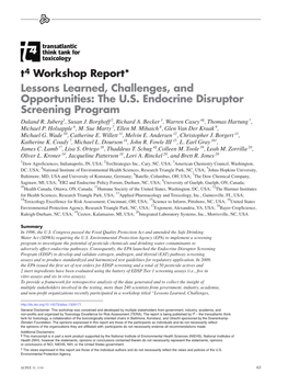 The US Endocrine Disruptor Screening Program