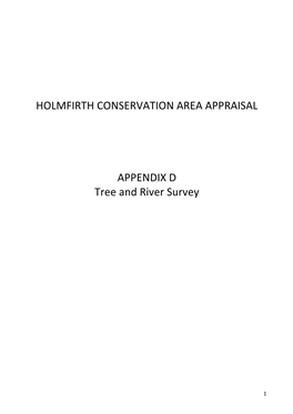 APPENDIX D Tree and River Survey