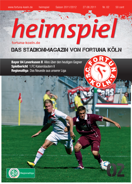 Das Stadionmagazin Von Fortuna Köln