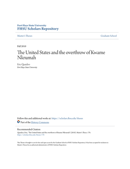 The United States and the Overthrow of Kwame Nkrumah