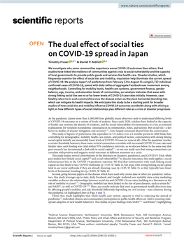 The Dual Effect of Social Ties on COVID-19 Spread in Japan