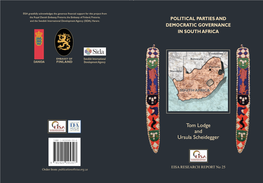 Political Parties and Democratic Governance in South Africa