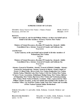 Supreme Court of Canada Citation